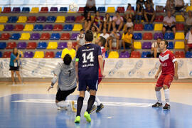 Partido clasificatorio entre Club Deportivo UMA Antequera y Universidad de Géneve de Suiza. IX Campeonato de Europa Universitario de Fútbol Sala. Antequera. Julio de 2013