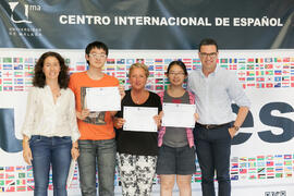 Graduación de los alumnos del CIE de la Universidad de Málaga. Centro Internacional de Español. Mayo de 2015