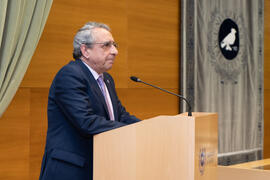José Ángel Narváez. Toma de posesión del nuevo Consejo de Dirección de la Universidad de Málaga. Edificio del Rectorado.  Febrero de 2020