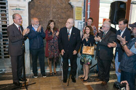 Inauguración de la placa conmemorativa de la Casa Natal de Eugenio Chicano. Málaga. Octubre de 2017