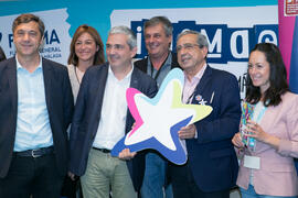 Estand de la Fundación General de la UMA. Jornadas de Puertas Abiertas de la Universidad de Málaga. Complejo Polideportivo Universitario. Abril de 2018