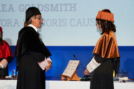 Investidura de Andrea Goldsmith como doctora "Honoris Causa" por la Escuela Técnica Superior de Ingeniería de Telecomunicación de la Universidad de Málaga. Paraninfo. Octubre de 2024