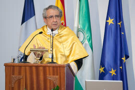 José Ángel Narváez en la Apertura del Curso Académico 2015/2016 de la Universidad de Málaga. Paraninfo. Septiembre de 2015