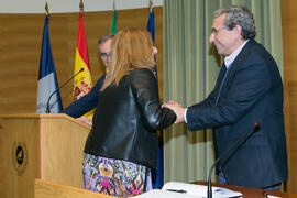 Toma de posesión de María Teresa Vera Balanza como nueva profesora titular del Departamento de Periodismo de la Universidad de Málaga. Edificio del Rectorado. Marzo de 2017