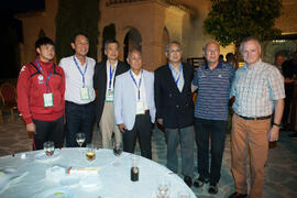 Foto de grupo previa a la cena de gala con motivo del Campeonato del Mundo Universitario de Balonmano. Antequera. Junio de 2016
