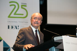 Intervención de Francisco de la Torre. Acto del 25 Aniversario del Parque Tecnológico de Andalucía. Palacio de Ferias y Congresos de Málaga. Noviembre de 2017