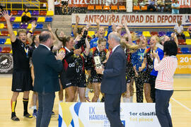 Universidad de Colonia primera clasificada en la categoría femenina. Campeonato Europeo Universitario de Balonmano. Antequera. Julio de 2017