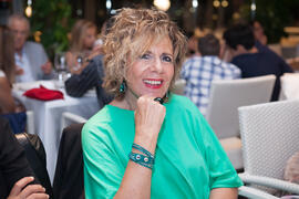 Cristina Blasco Vizcaíno. Cena Homenaje a profesores y PAS jubilados de la Facultad de Económicas. Restaurante El Palmeral. Septiembre de 2015