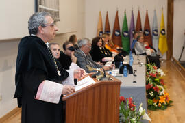 José Ángel Narváez en la toma de Posesión del nuevo Consejo de Dirección de la Universidad de Málaga. Paraninfo.  Enero de 2016