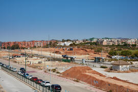 Obras en el Bulevar del Campus de Teatinos. Julio de 2021
