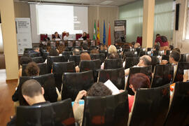 Reunión de la Asociación de la  Olimpiada Española de Economía, Fase Nacional. Salón de Grados de la Facultad de Economía y Empresariales. Málaga. Junio de 2015