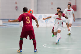 Partido Portugal contra Irán. 14º Campeonato del Mundo Universitario de Fútbol Sala 2014 (FUTSAL). Antequera. Julio de 2014