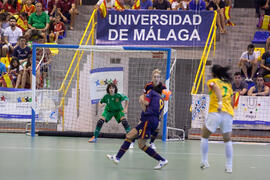 Partido Brasil contra España. 14º Campeonato del Mundo Universitario de Fútbol Sala 2014 (FUTSAL). Antequera. Julio de 2014