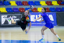 Partido Universidad de Aveiro - Universidad de Colonia. Categoría Femenina. Campeonato Europeo Universitario de Balonmano. Antequera. Julio de 2017