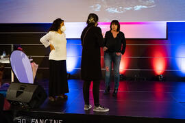 Ensayos previos. Gala de Clausura de la 30 edición de Fancine de la Universidad de Málaga. Cine Albéniz. Noviembre de 2020