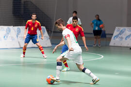Partido España contra Portugal. 14º Campeonato del Mundo Universitario de Fútbol Sala 2014 (FUTSAL). Antequera. Julio de 2014