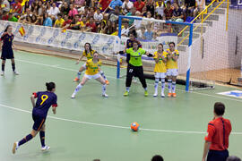 Partido Brasil contra España. 14º Campeonato del Mundo Universitario de Fútbol Sala 2014 (FUTSAL). Antequera. Julio de 2014