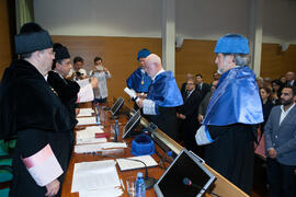 Investidura como Doctor "Honoris Causa" de Antonio Luque por la Facultad de Ciencias de la Universidad de Málaga. Edificio del Rectorado. Octubre de 2016