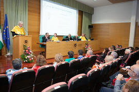 Edmund Neugebauer en su investidura como Doctor "Honoris Causa" por la Facultad de Medicina de la Universidad de Málaga. Edificio del Rectorado. Noviembre de 2016
