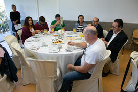 Asistentes al Desayuno Informativo de Aula Magna con motivo de su XX Aniversario. Consejo de Estudios Sociales y Comercio de la Universidad de Málaga. Mayo de 2018