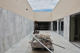 Obras en el interior del nuevo Pabellón de Gobierno. Campus de Teatinos. Abril de 2021