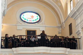 Coro Oficial de la Universidad de Málaga en la misa de Lunes Santo. Iglesia de San Agustín. Abril de 2014