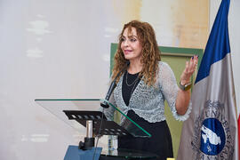 Macarena Parrado. Presentación del Retrato de Honor de D. Eugenio José Luque Domínguez. Facultad de Ciencias Económicas y Empresariales. Junio de 2025
