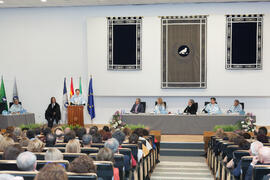 Investidura como Doctor "Honoris Causa" de Antonio Soler por la Facultad de Filosofía y Letras de la Universidad de Málaga. Paraninfo. Junio de 2016