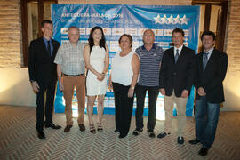 Foto de grupo previa a la cena de gala con motivo del Campeonato del Mundo Universitario de Balonmano. Antequera. Junio de 2016