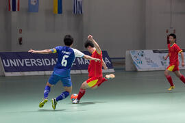 Partido China contra Tailandia. 14º Campeonato del Mundo Universitario de Fútbol Sala 2014 (FUTSAL). Antequera. Julio de 2014