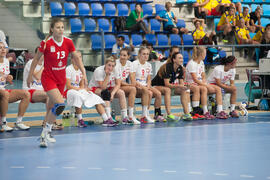 Partido Rusia - Polonia. Categoría femenina. Campeonato del Mundo Universitario de Balonmano. Antequera. Junio de 2016