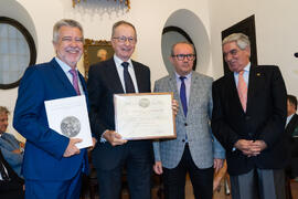 Entre de título Socio de Honor. 230º Aniversario de la Sociedad Económica Amigos del País. Plaza de la Constitución. Septiembre de 2019