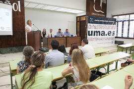 Intervención de Leonor García Agua. Graduación del alumnado del CIE de la Universidad de Málaga. Centro Internacional de Español. Julio de 2015