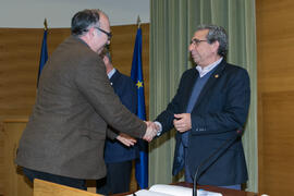 Toma de posesión de Rafael García Delgado como nuevo profesor titular del Departamento de Ingeniería Química de la Universidad de Málaga. Edificio del Rectorado. Marzo de 2017