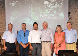 Presentación a periodistas noruegos del video documental "Princesa Kristina de Noruega". Covarrubias. Septiembre, 2015.