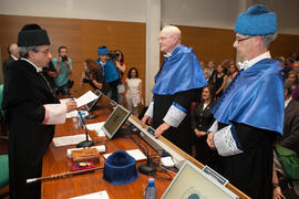 Investidura como Doctor "Honoris Causa" de Hans-Dieter Wienberg por la Facultad de Ciencias de la Universidad de Málaga. Rectorado. Mayo de 2016
