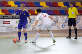 Partido Ucrania contra Irán. 14º Campeonato del Mundo Universitario de Fútbol Sala 2014 (FUTSAL). Antequera. Julio de 2014