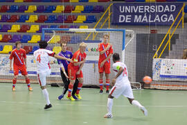 Partido Rusia contra Omán. 14º Campeonato del Mundo Universitario de Fútbol Sala 2014 (FUTSAL). Antequera. Julio de 2014