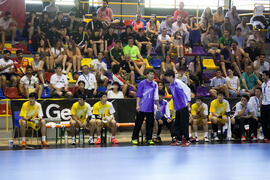 Partido España - Japón. Categoría masculina. Campeonato del Mundo Universitario de Balonmano. Antequera. Junio de 2016