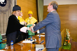 Imposición de la Medalla de Oro de la Universidad de Málaga a D. Antonio Díez de los Ríos. Rectorado. Junio de 2010