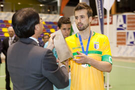 Medalla de plata para Brasil. Acto de clausura y entrega de medallas. 14º Campeonato del Mundo Universitario de Fútbol Sala 2014 (FUTSAL). Antequera. Julio de 2014