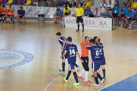 Partido clasificatorio entre Club Deportivo UMA Antequera y Universidad de Géneve de Suiza. IX Campeonato de Europa Universitario de Fútbol Sala. Antequera. Julio de 2013