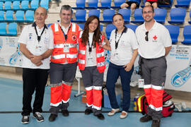 Equipo médico. 14º Campeonato del Mundo Universitario de Fútbol Sala 2014 (FUTSAL). Antequera. Julio de 2014