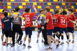 Partido Corea del Sur - Egipto. Categoría masculina. Campeonato del Mundo Universitario de Balonmano. Antequera. Junio de 2016