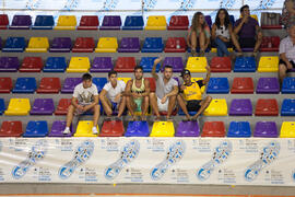 Grada con asistentes al partido clasificatorio entre Club Deportivo UMA Antequera y Universidad de Géneve de Suiza. IX Campeonato de Europa Universitario de Fútbol Sala. Antequera. Julio de 2013