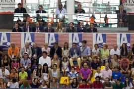 Asistentes al partido Brasil contra España. 14º Campeonato del Mundo Universitario de Fútbol Sala 2014 (FUTSAL). Antequera. Julio de 2014