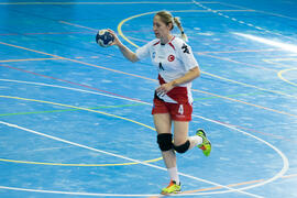 Partido Universidad de Primorska - Universidad de Aksaray. Categoría femenina. Campeonato Europeo Universitario de Balonmano. Antequera. Julio de 2017