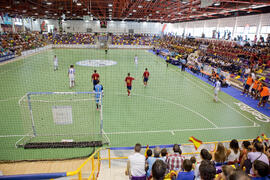 Partido España contra Eslovaquia. 14º Campeonato del Mundo Universitario de Fútbol Sala 2014 (FUTSAL). Antequera. Julio de 2014