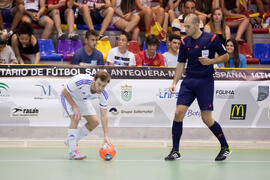 Partido Israel contra España. 14º Campeonato del Mundo Universitario de Fútbol Sala 2014 (FUTSAL). Antequera. Julio de 2014