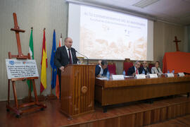 Eugenio José Luque en el acto conmemorativo del 50 Aniversario de la Facultad de Económicas. Facultad de Ciencias Económicas y Empresariales. Octubre de 2015